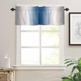 thumbnail image 3 of Gray Blue Valances for Windows Farmhouse Kitchen Curtains Valances Rod Pocket Valance Curtains for Kitchen Windows Modern Gradient Geometric Window Valances for Bathroom Bedroom 42"x12", 3 of 6