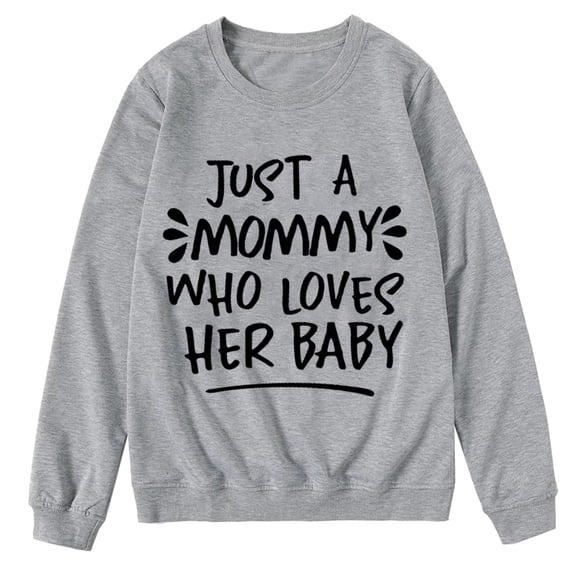 Women's Casual Printed Long Sleeved Round Neck Sweatshirt Striped Pajamas Family Set Pajamas Christmas Family Set Christmas Pajamas for Family And Dog Set Family Christmas Pajamas plus Size And Plaid