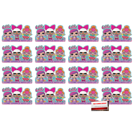 Ballet Birthday Invitations - L.O.L. Surprise (16 Pack) Postcard Invitations Birthday Party Supplies Value Pack plus Party Planning Checklist