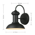 thumbnail image 4 of Globe Electric 1-Light Matte Black Outdoor Indoor Wall Sconce, 4 of 7