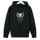 thumbnail image 2 of Sudadera con capucha para niños, sudadera de polar holgada con estampado de araña a la moda para niños y niñas de 2 a 14 años, 2 of 4