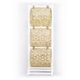 thumbnail image 1 of Heather Ann Creations Vale Collection Bohemian Three Basket Magazine Rack, Wicker Finish, White/Wicker, 1 of 1