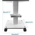 thumbnail image 3 of FETCOI Salon Trolley, ABS Salon Tray Beauty Trolley Rolling Cart Spa Tool Mobile Equipment with Storage Tray Ideal for Beauty Salon, Barber Shop, Studio (White-110lb Load), 3 of 7