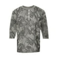 thumbnail image 6 of Lumtrix Mens Camouflage Henley Shirts 3/4 Sleeve Sleeve Camo Sport Summer Beach Casual Fitted Soft T-Shirt Light Gray 3XL, 6 of 6