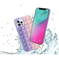 thumbnail image 3 of Étui de Téléphone Fidget Toys, Étui de Téléphone en Silicone à Bulles Pop-Up pour iphone7/8/7plus/8plus/TP/xr/TP Max/11/11pro/11promax/12/12pro/12promax (Rose-Blanc), 3 of 8