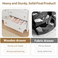 thumbnail image 5 of Boho Dresser with Rattan Accents - Natural Wood 6 or 7 Drawer Chest, Tall Freestanding Storage Organizer with Curved Legs for Bedroom, Living Room, Entryway, Balcony, 5 of 8