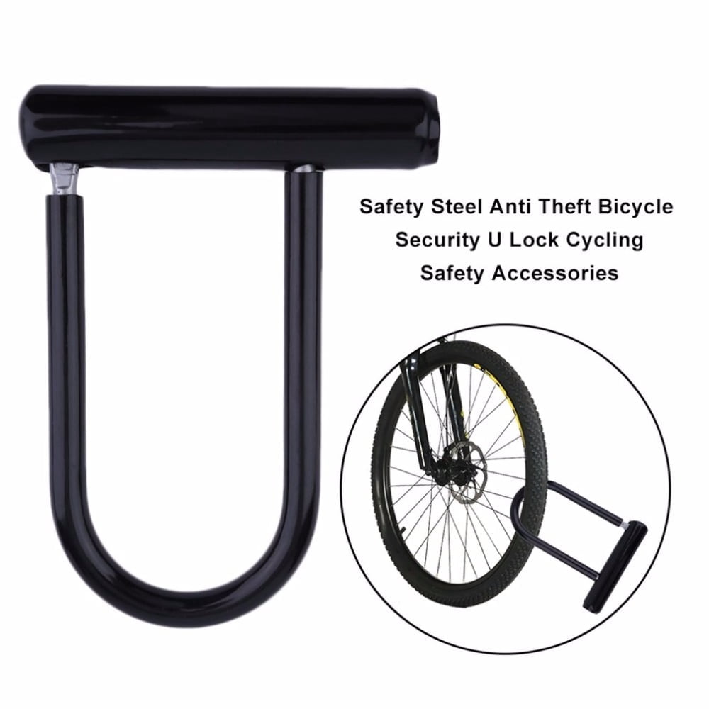 Bike U-Lock Heavy Duty Bicycle Locks Anti Theft Bicycle Secure Locks with Keys and Mounting Bracket for Electric Scooter Mountain Bikes Road Bicycles Doors