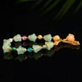thumbnail image 3 of K-KED New Multi Color Quartzite Aventurine Jade Luck Lily Flower Beads Bracelet, 3 of 5