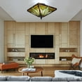thumbnail image 3 of Stained Glass LED Ceiling Lamp Tiffany Chandelier Light Hallway Bedrooms 2 Lights, 3 of 12