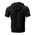 thumbnail image 4 of Aofany Mens Short Sleeve Hoodies Tops Solid Hooded T Shirt Gym Workout Pullover Athletic Shirts, 4 of 7