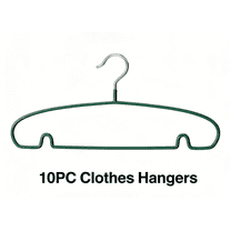 Non-Slip Clothes Hangers | Heavy Duty Stainless Steel with Rubber Coating | Space Saving Shoulder-Friendly Design | Black/White/Green/Blue/Pink/Gray | 40x19x5cm