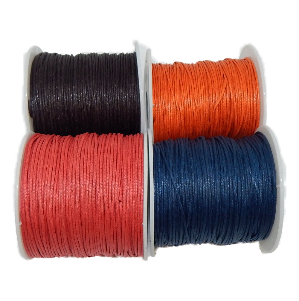 1mm Waxed Cotton Jewelry Macrame Craft Cord 300 Yards Wolven Round