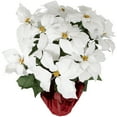 thumbnail image 4 of Northlight Artificial Christmas Poinsettia Flowers with Wrapped Base - 22" - White, 4 of 6