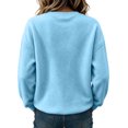 thumbnail image 5 of Zorvxlyn Fleece Sweatshirts for Women Winter Warm Long Sleeve Crew Sweatshirt Women Oversized Streetwear Shirts for Women, 5 of 6