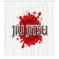 thumbnail image 3 of Ambesonne Sports Shower Curtain, Paint Splash Look Lettering, 69"Wx70"L, Charcoal Grey Vermilion, 3 of 3
