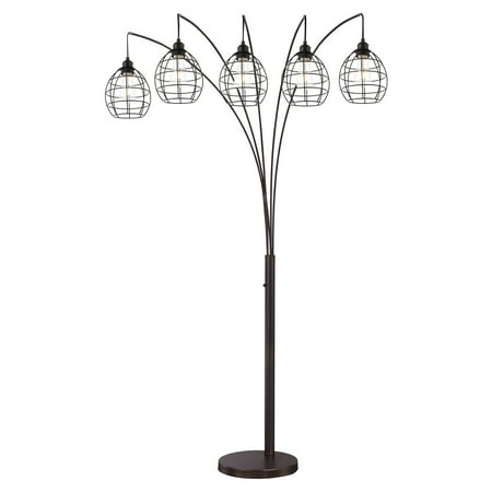 Lite Source Glass Polished Floor Lamp - Lite Source Kaden 5 Light Floor Lamp