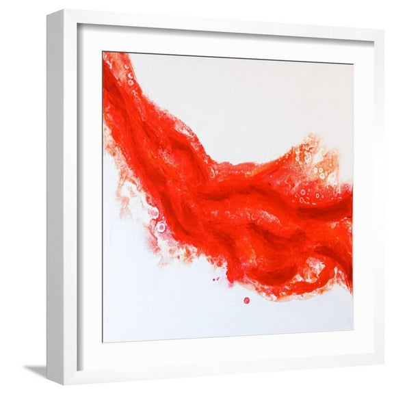 Art.com Splashing flow (L) Art Print by Hyunah Kim, White Frame Wall Art, 21" x 21"