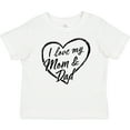 thumbnail image 3 of Inktastic I Love My Mom and Dad in Black Chalk Heart Boys or Girls Baby T-Shirt, 3 of 5