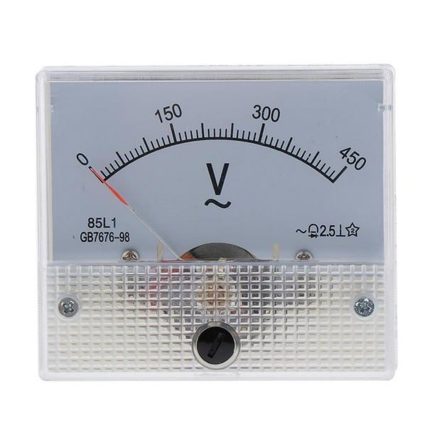 DC Voltametro Analógico Macarena Plástico 0-450V Panel de voltímetro de CA