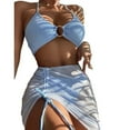 thumbnail image 3 of Vacation Clothes Women Bathing Suit 3 Piece Sets for Women Blue , Sizes S-XL, 3 of 3