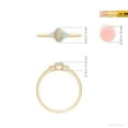 thumbnail image 6 of Angara Natural Opal Ring - Tapered Shank Oval Opal Ring with Trio Diamond Accent for Women | October Birthstone Jewelry | 14K Yellow Gold Opal Ring (Ring Size = 7.5), 6 of 10