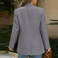 thumbnail image 4 of Singel Breasted Blazer Womens Button Casual Open Front Long Sleeve Suit Jackets Business Work Office Blazers Gray M, 4 of 5