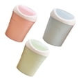 thumbnail image 2 of 3pcs Plastic Mini Wastebasket Trash Can Desktop Waste Garbage Bin with Swing Lid, 2 of 9