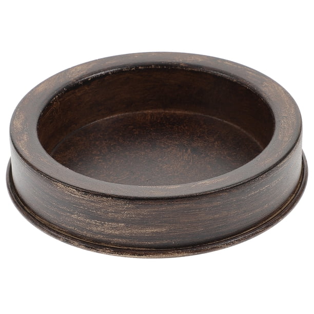 KAKOWELY Bandeja porta velas de hierro Plato para velas vintage Bandeja para velas perfumadas Soporte para velas