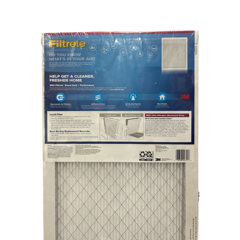 Filtrete™ Ultra Allergen Reduction Deep Pleat Filter, 20 in x 25 in x 5 in (50.8 cm x 63.5 cm x 12.7 cm