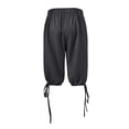 thumbnail image 3 of PIMSSY Men Shorts Casual Shorts Lace Up Pantaloons For Performance Solid Color Summer Outdoor Fashion Male Boho Bottoms, 3 of 6