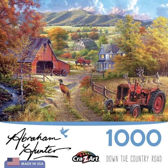Abraham Hunter 1000 Piece Jigsaw Puzzle - Down the Country Road