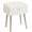 Cream White, variant on SONGMICS Vanity Stool Chair with Storage, Makeup Stool, Footrest Footstool Ottoman, Metal Legs, Adjustable Feet, for Living Room, Bedroom, Jelly Pink
