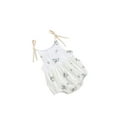thumbnail image 2 of xiaxaixu Summer Sleeveless Romper, Tie-up Plant Pattern U-shaped Neck Playsuit, 2 of 8