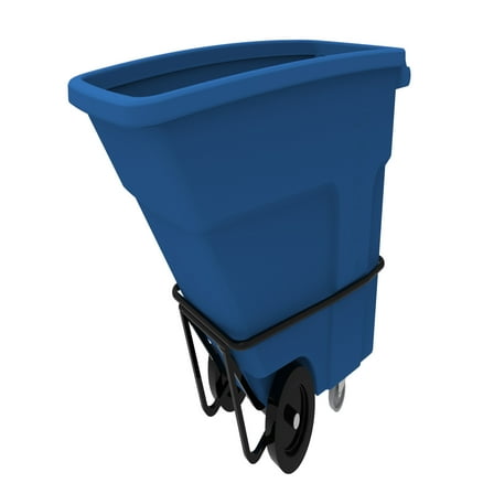 1 Cubic Yard 2000 lbs. Capacity Heavy Duty Nestable Tilt Truck - Blue