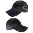 thumbnail image 3 of Camouflage Baseball Cap Blank Velcro Adjustable Tactical Operator Hat, Black, Camouflage, 3 of 5