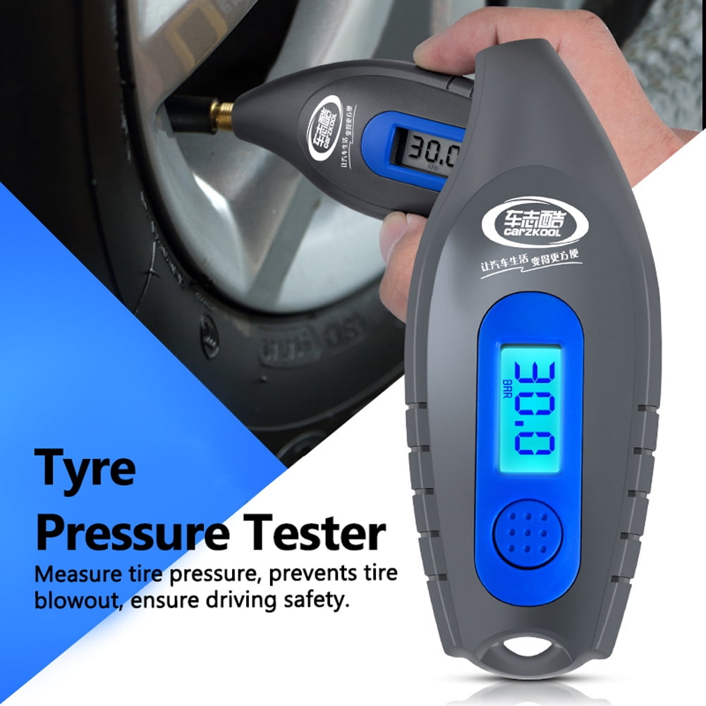 Dušial Auto Vehicle Digital Talking Tire Gauge Tester Tool with LCD Display Car Motorcycle Tire Tyre Air Pressure Gauge Tester 