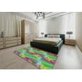 thumbnail image 4 of Ahgly Company Indoor Square Patterned Green Abstract Area Rugs, 4' Square, 4 of 6