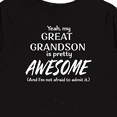 thumbnail image 4 of Inktastic Yeah My Great Grandson Is Pretty Awesome Boys or Girls Long Sleeve Toddler T-Shirt, 4 of 5