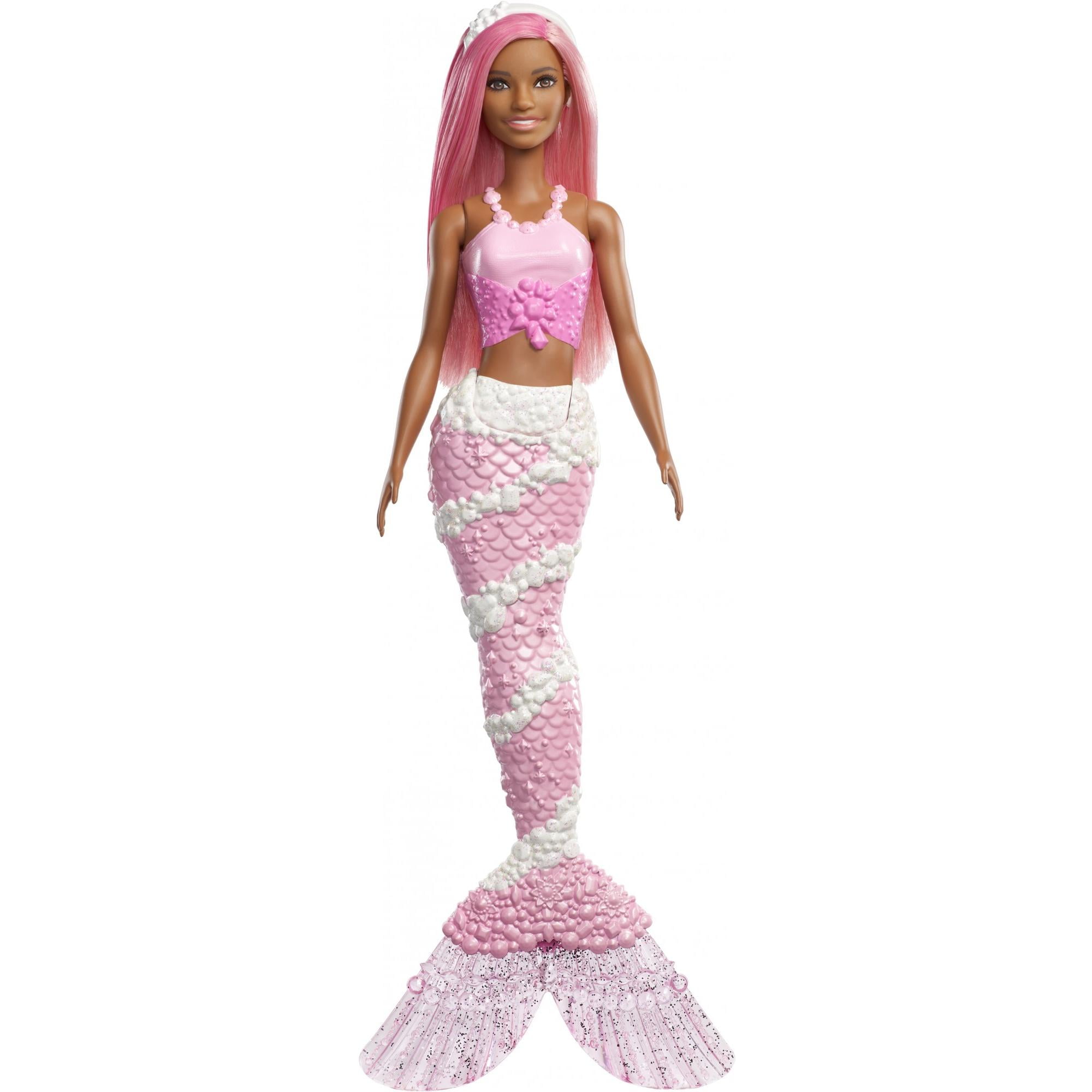 Details about   Pink Hair Mermaid Doll Set Of Two T-62 13inch And 6 inch 