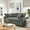 Grey, variant on Modway Commix 3 Piece Down Filled Overstuffed Sectional Sofa Set in Pure White