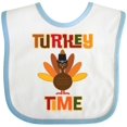 thumbnail image 3 of Inktastic Thanksgiving Turkey Time Boys or Girls Baby Bib, 3 of 4