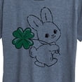 thumbnail image 3 of Instant Message - Bunny And Clover - Women's Short Sleeve Graphic T-Shirt, 3 of 6
