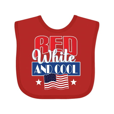 

Inktastic July 4th Party Red White Cool Gift Baby Boy or Baby Girl Bib