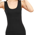 thumbnail image 4 of Ropa interior térmica camisola básica para mujer, camiseta sin mangas con forro grueso, negro, 4 of 6