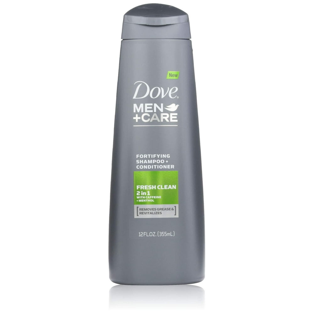 Dove Men+Care 2 in 1 Shampoo and Conditioner, Fresh and Clean 12 Ounce