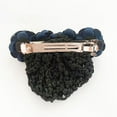 thumbnail image 2 of Vintage Trendy Classic Crochet Bun Net Mother's Day Gift Gift For Mom Mesh Flower Hair Accessories Nurses Korean Style Headdress Rose Spring Clip Flower Bun Net Snood Women Hairpin NAVY BLUE ROUGH NET, 2 of 8