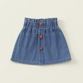 thumbnail image 2 of Tfken Mini Skirts For Girls Teen Sky Blue Size 6-7 Years Cute Denim Leisure Mini Skirts, 2 of 9