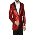 thumbnail image 2 of Men's Shiny Sequin Paisley Blazer Dinner Jacket Slim Fit Shark Skin By Alberto nardoni Brand Designer, 2 of 3