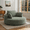 Green, variant on Eyisean 55" W Corduroy Oversized Round Swivel Accent Barrel Chair, 360° Upholstered Chaise Lounge Chair Indoor with Pillow, Comfy Deep Seat Single Sofa Armchair for Living Room, Apartment