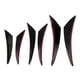 thumbnail image 2 of Jadeshay Parachoques Delantero 6 uds Negro Brillante Coche Parachoques Delantero Viento Cuchillo embellecedores Barra Frontal Universal, 2 of 5